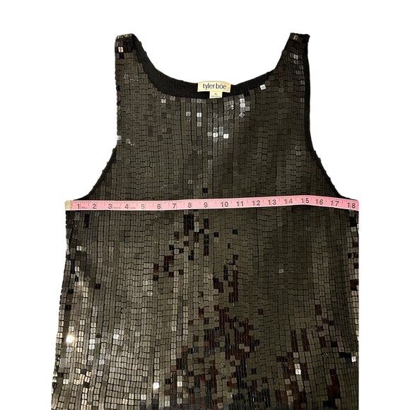 Tyler Boe black square sequin sweater tank. Size  XL - Picture 5 of 8
